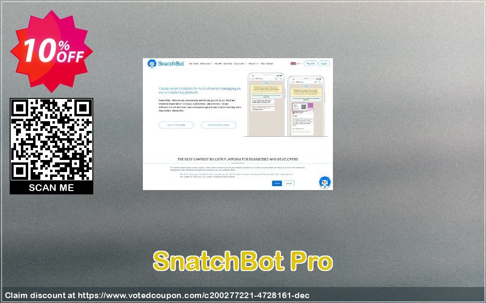 SnatchBot Pro Coupon, discount SnatchBot Pro Super sales code 2023. Promotion: Super sales code of SnatchBot Pro 2023