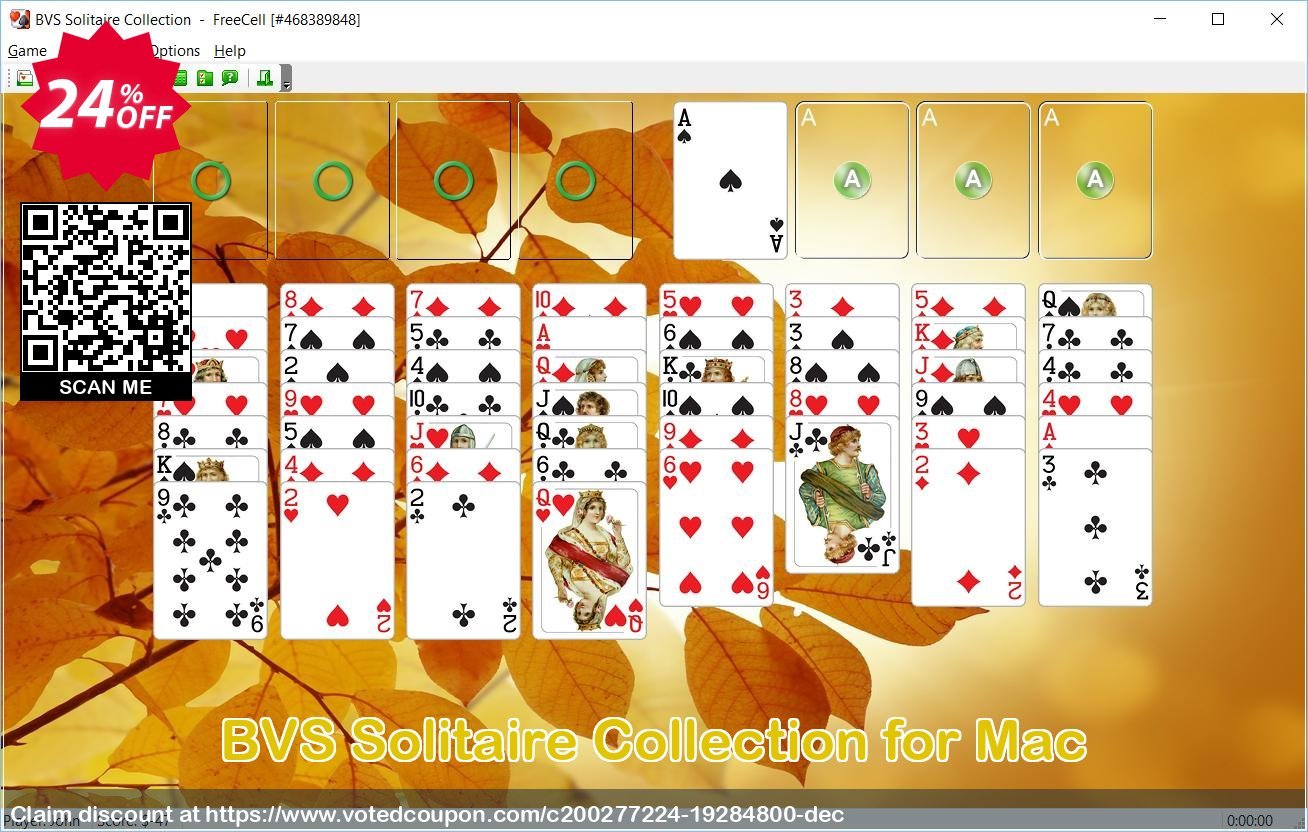 BVS Solitaire Collection for MAC Coupon, discount BVS Solitaire Collection for Mac Amazing promotions code 2023. Promotion: Amazing promotions code of BVS Solitaire Collection for Mac 2023