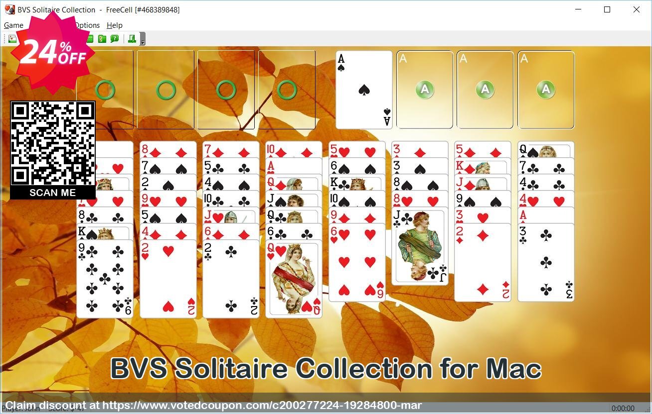 BVS Solitaire Collection for MAC Coupon, discount BVS Solitaire Collection for Mac Amazing promotions code 2024. Promotion: Amazing promotions code of BVS Solitaire Collection for Mac 2024