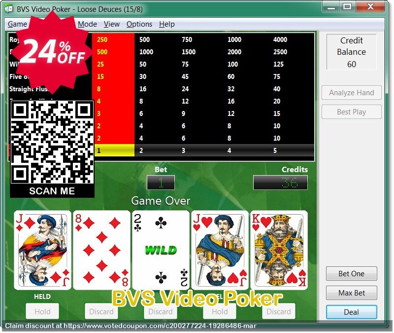 BVS Video Poker Coupon Code Apr 2024, 24% OFF - VotedCoupon