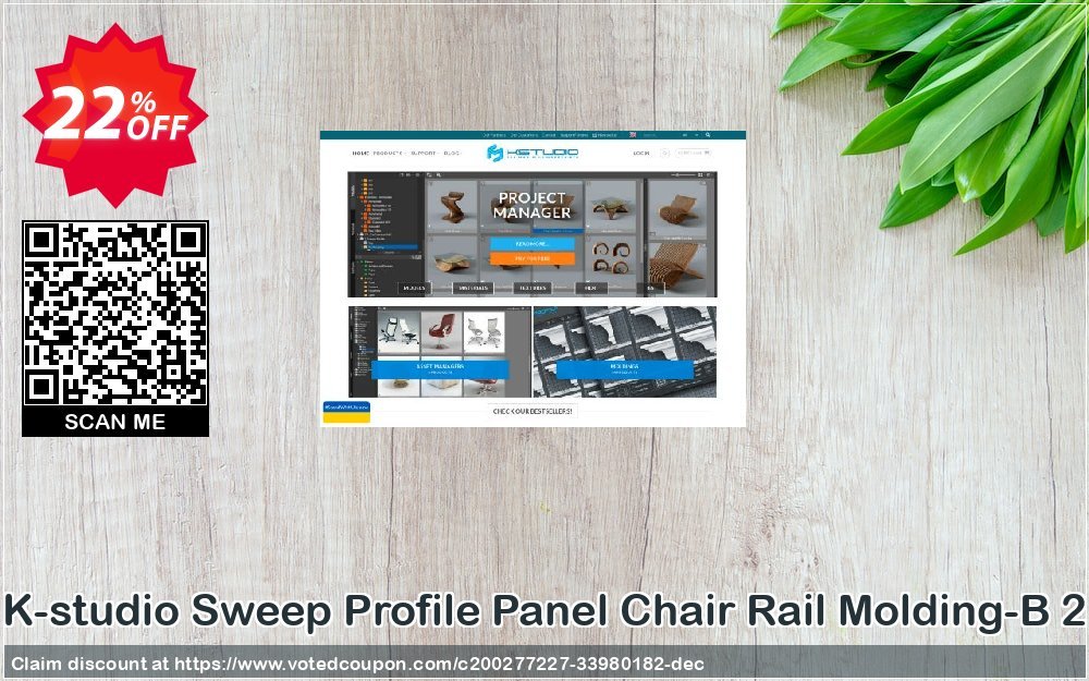 K-studio Sweep Profile Panel Chair Rail Molding-B 2 Coupon Code Apr 2024, 22% OFF - VotedCoupon