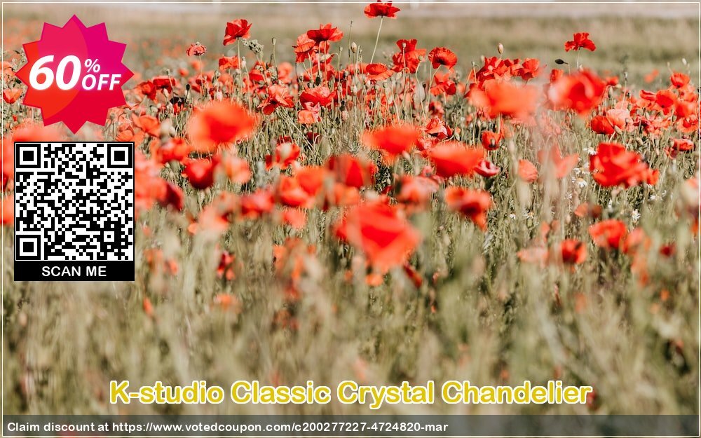 K-studio Classic Crystal Chandelier Coupon, discount Spring Sale. Promotion: Excellent discounts code of Classic Crystal Chandelier 2024