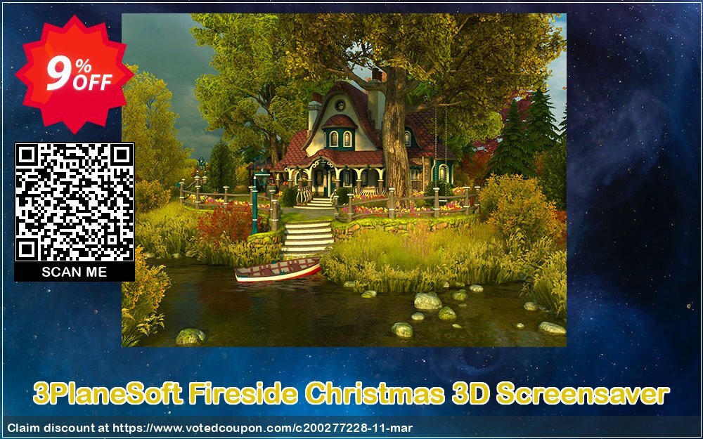 3PlaneSoft Fireside Christmas 3D Screensaver Coupon Code May 2024, 9% OFF - VotedCoupon