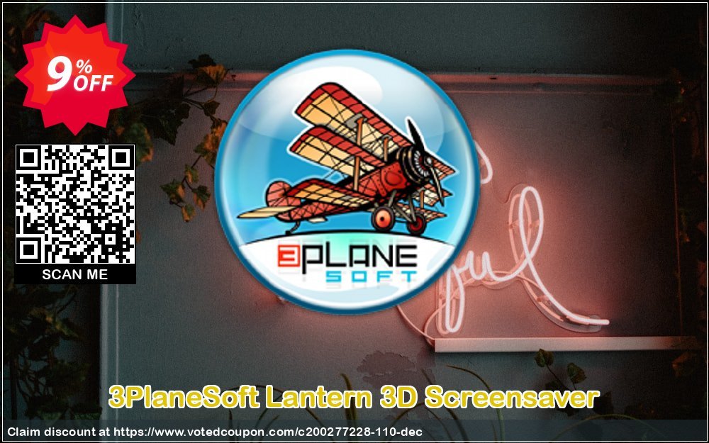 3PlaneSoft Lantern 3D Screensaver Coupon Code Apr 2024, 9% OFF - VotedCoupon