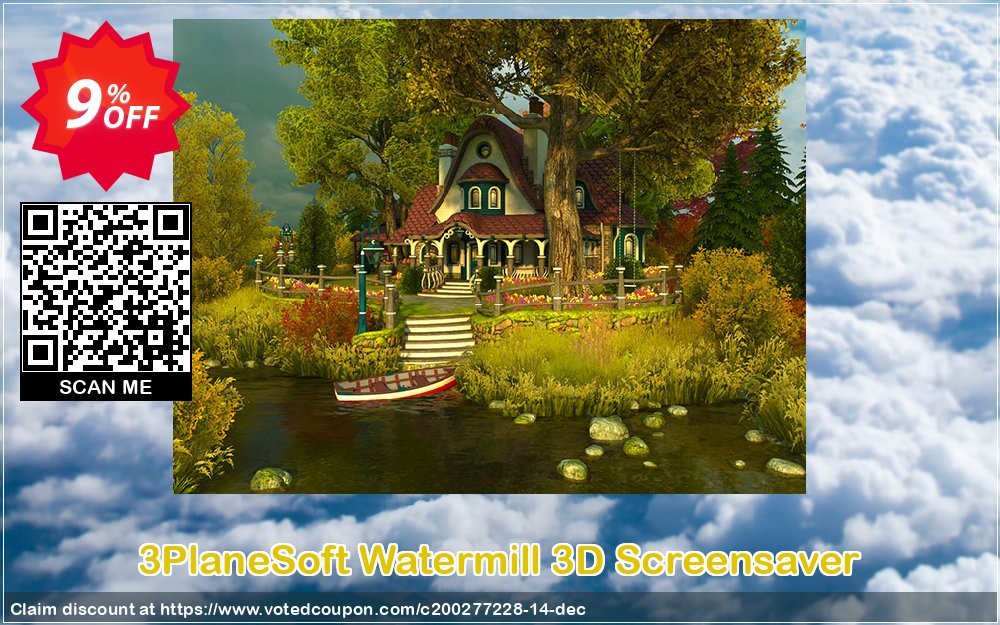 3PlaneSoft Watermill 3D Screensaver