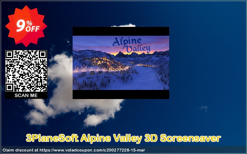 3PlaneSoft Alpine Valley 3D Screensaver Coupon, discount 3PlaneSoft Alpine Valley 3D Screensaver Coupon. Promotion: 3PlaneSoft Alpine Valley 3D Screensaver offer discount