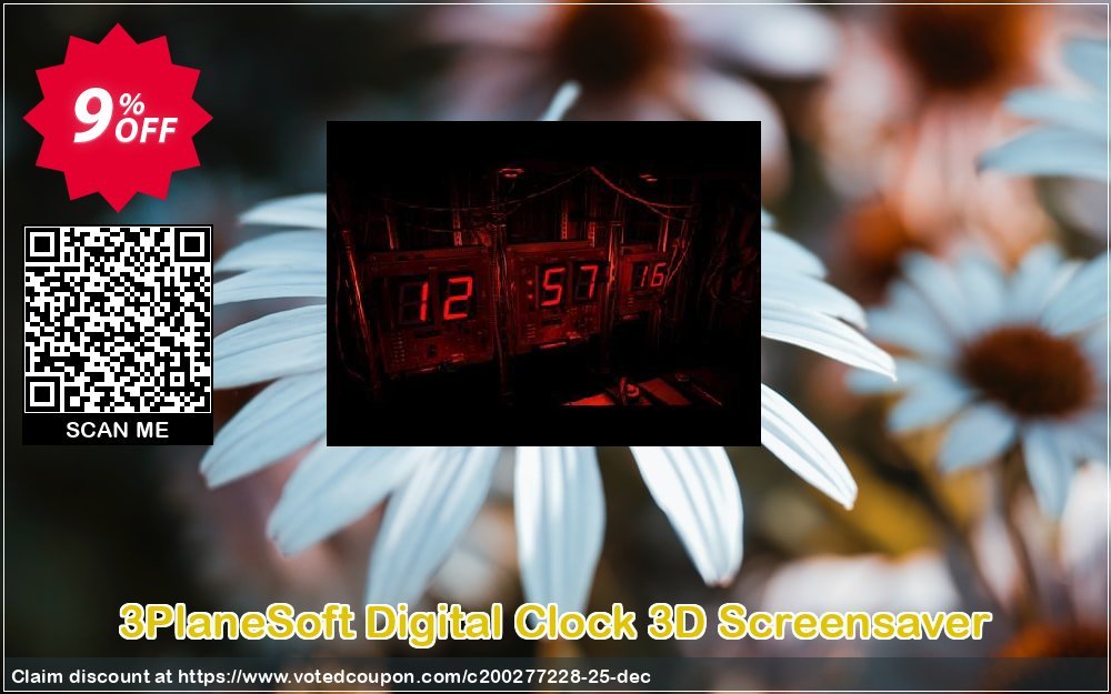3PlaneSoft Digital Clock 3D Screensaver Coupon Code Apr 2024, 9% OFF - VotedCoupon