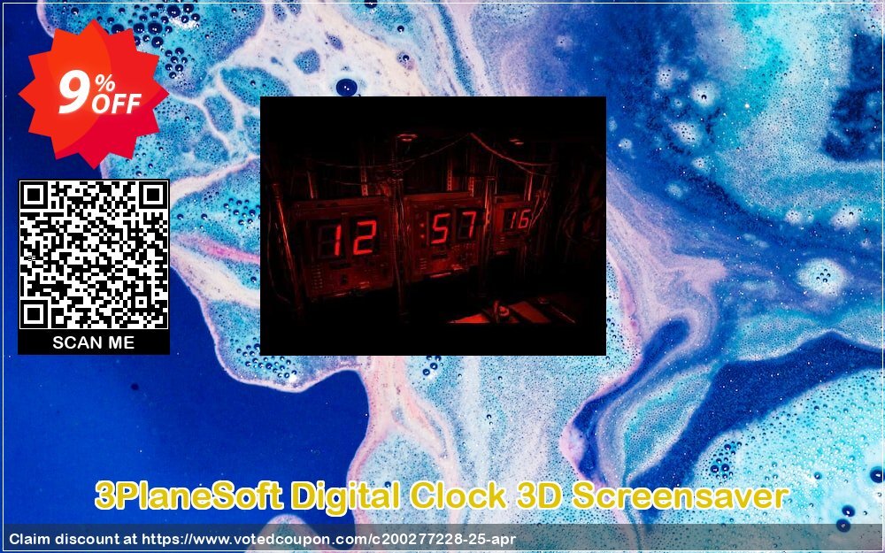 3PlaneSoft Digital Clock 3D Screensaver Coupon, discount 3PlaneSoft Digital Clock 3D Screensaver Coupon. Promotion: 3PlaneSoft Digital Clock 3D Screensaver offer discount