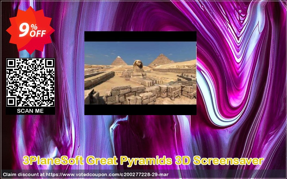 3PlaneSoft Great Pyramids 3D Screensaver Coupon Code May 2024, 9% OFF - VotedCoupon