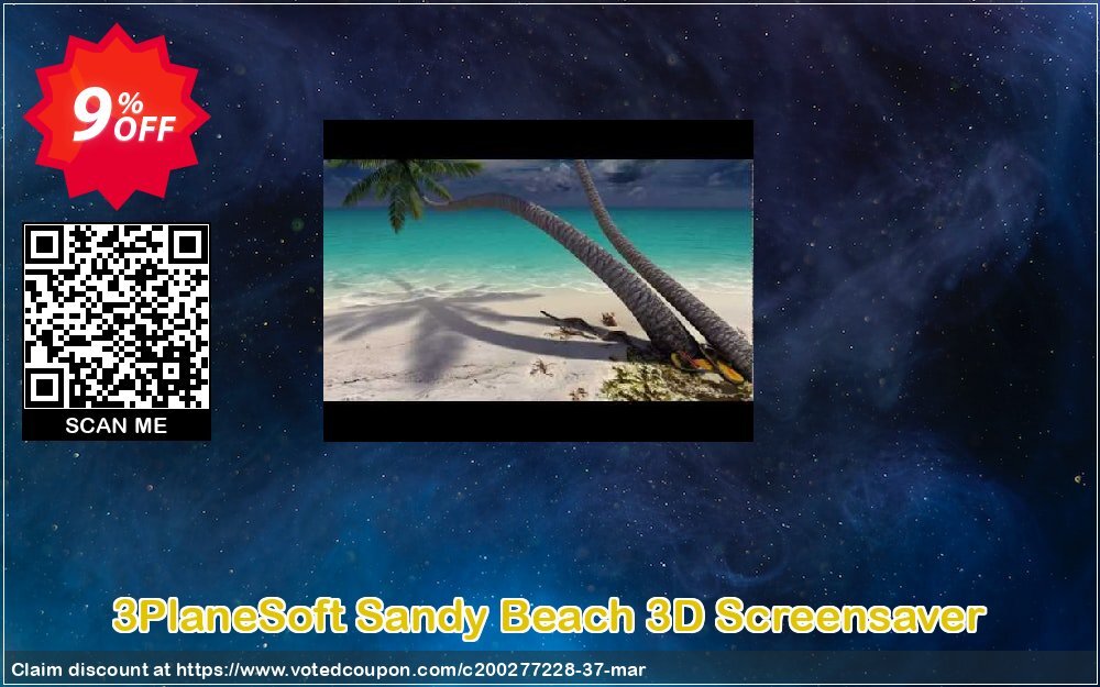 3PlaneSoft Sandy Beach 3D Screensaver