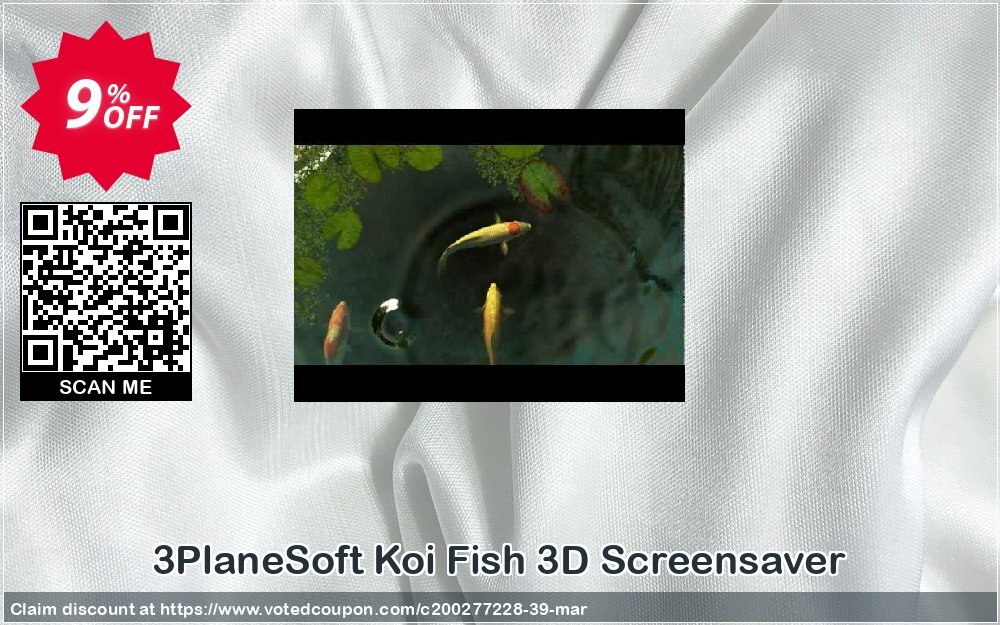 3PlaneSoft Koi Fish 3D Screensaver Coupon Code Apr 2024, 9% OFF - VotedCoupon