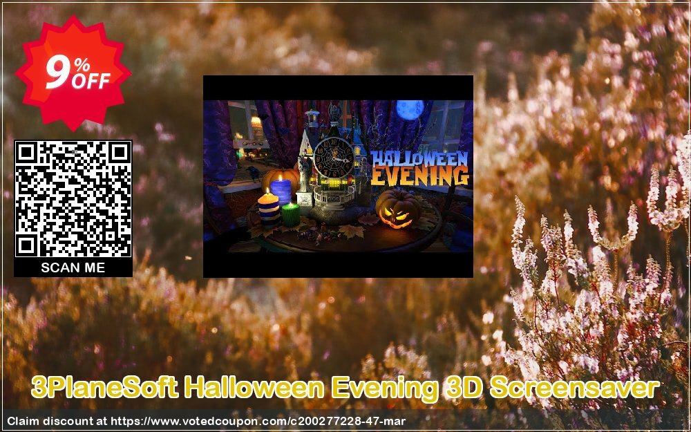 3PlaneSoft Halloween Evening 3D Screensaver Coupon, discount 3PlaneSoft Halloween Evening 3D Screensaver Coupon. Promotion: 3PlaneSoft Halloween Evening 3D Screensaver offer discount