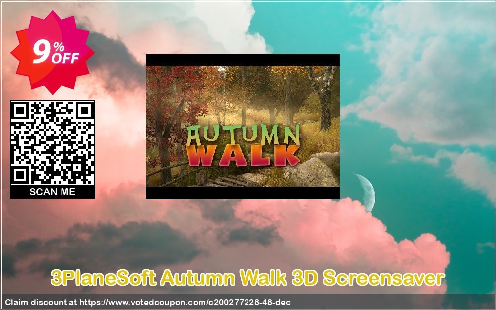 3PlaneSoft Autumn Walk 3D Screensaver Coupon, discount 3PlaneSoft Autumn Walk 3D Screensaver Coupon. Promotion: 3PlaneSoft Autumn Walk 3D Screensaver offer discount
