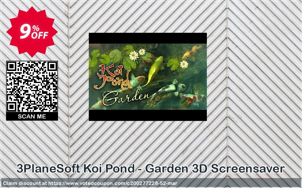 3PlaneSoft Koi Pond - Garden 3D Screensaver Coupon, discount 3PlaneSoft Koi Pond - Garden 3D Screensaver Coupon. Promotion: 3PlaneSoft Koi Pond - Garden 3D Screensaver offer discount