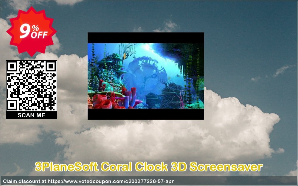 3PlaneSoft Coral Clock 3D Screensaver Coupon Code Apr 2024, 9% OFF - VotedCoupon