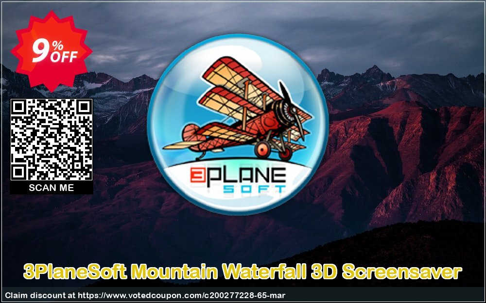 3PlaneSoft Mountain Waterfall 3D Screensaver Coupon, discount 3PlaneSoft Mountain Waterfall 3D Screensaver Coupon. Promotion: 3PlaneSoft Mountain Waterfall 3D Screensaver offer discount