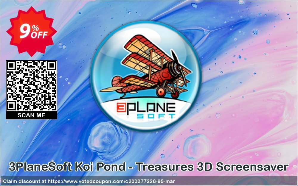 3PlaneSoft Koi Pond - Treasures 3D Screensaver