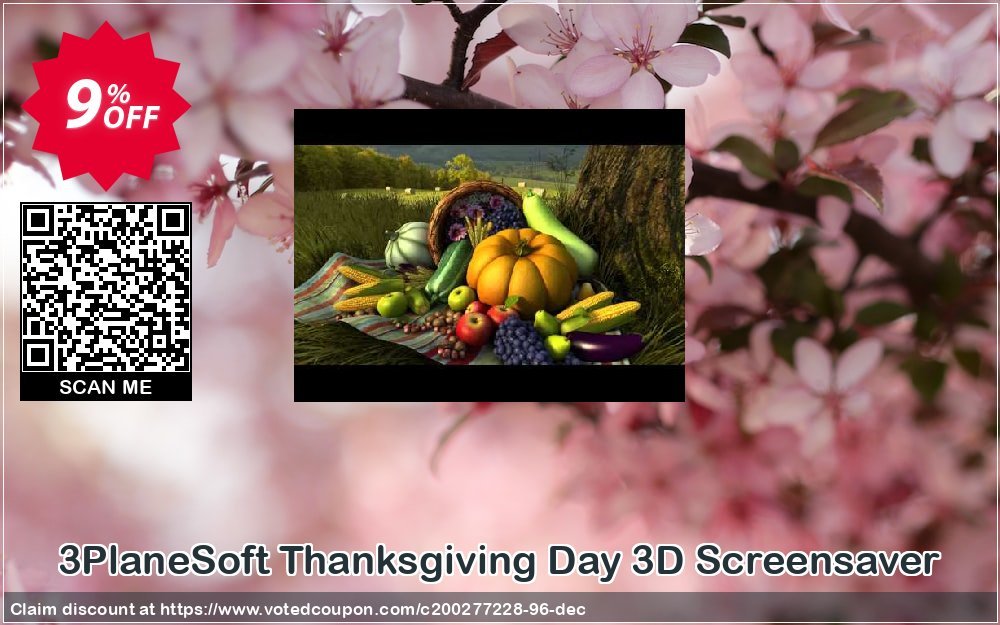 3PlaneSoft Thanksgiving Day 3D Screensaver Coupon Code May 2024, 9% OFF - VotedCoupon