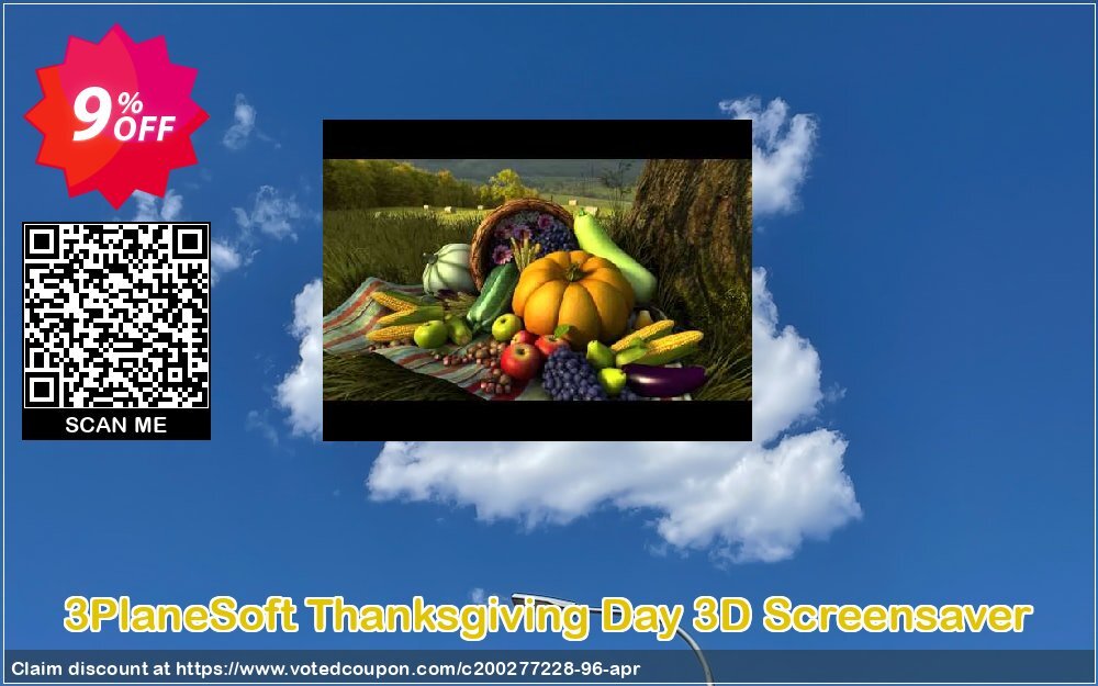 3PlaneSoft Thanksgiving Day 3D Screensaver