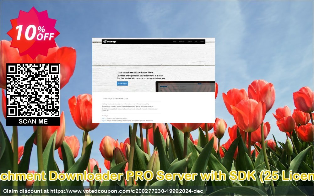 Mail Attachment Downloader PRO Server with SDK, 25 Plan Pack  Coupon, discount Mail Attachment Downloader PRO Server with SDK (25 License Pack) Excellent offer code 2023. Promotion: Excellent offer code of Mail Attachment Downloader PRO Server with SDK (25 License Pack) 2023