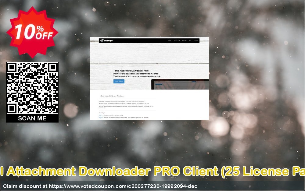 Mail Attachment Downloader PRO Client, 25 Plan Pack  Coupon, discount Mail Attachment Downloader PRO Client (25 License Pack) Marvelous offer code 2023. Promotion: Marvelous offer code of Mail Attachment Downloader PRO Client (25 License Pack) 2023