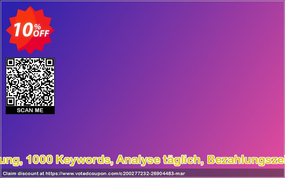 SEO-Dienstleistung, 1000 Keywords, Analyse täglich, Bezahlungszeitraum 6 Monate Coupon, discount SEO-Dienstleistung, 1000 Keywords, Analyse täglich, Bezahlungszeitraum 6 Monate Awful sales code 2024. Promotion: Awful sales code of SEO-Dienstleistung, 1000 Keywords, Analyse täglich, Bezahlungszeitraum 6 Monate 2024