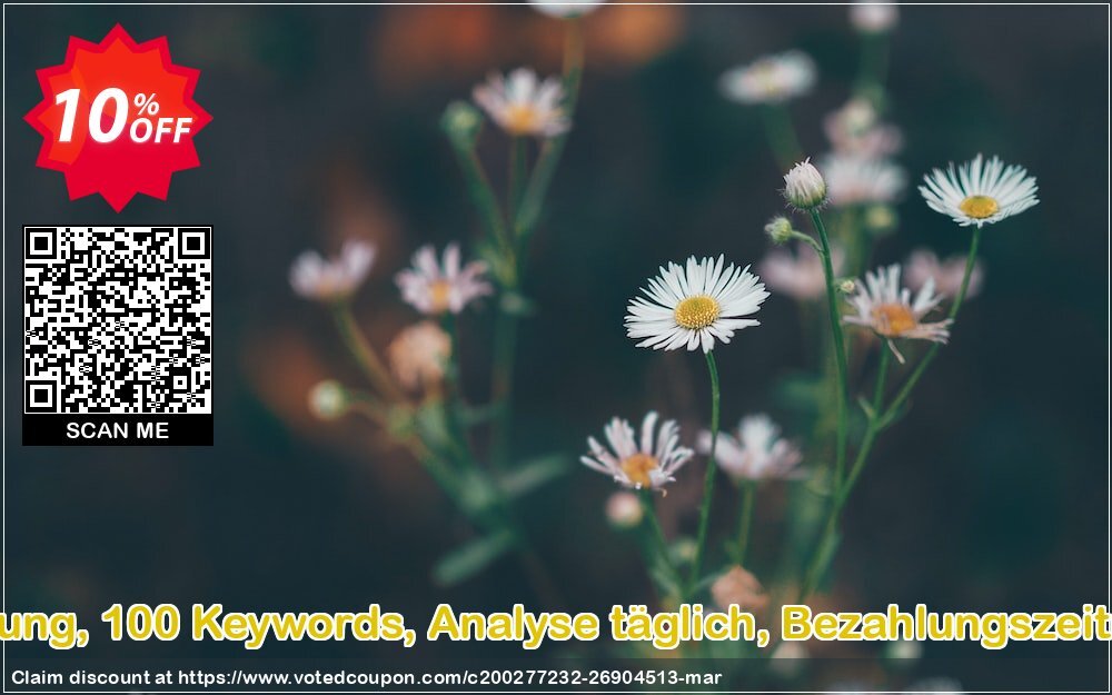 SEO-Dienstleistung, 100 Keywords, Analyse täglich, Bezahlungszeitraum 12 Monate Coupon, discount SEO-Dienstleistung, 100 Keywords, Analyse täglich, Bezahlungszeitraum 12 Monate Exclusive offer code 2024. Promotion: Exclusive offer code of SEO-Dienstleistung, 100 Keywords, Analyse täglich, Bezahlungszeitraum 12 Monate 2024