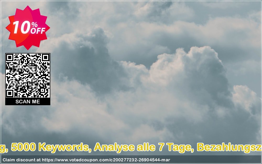 SEO-Dienstleistung, 5000 Keywords, Analyse alle 7 Tage, Bezahlungszeitraum 12 Monate Coupon Code Apr 2024, 10% OFF - VotedCoupon