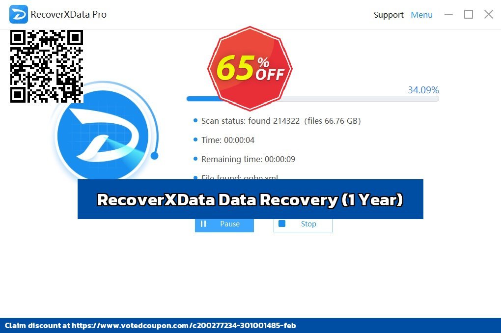 Get 65% OFF RecoverXData Data Recovery, 1 Year Coupon