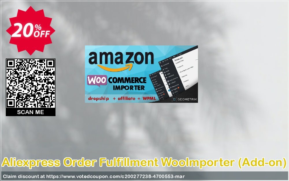 Aliexpress Order Fulfillment WooImporter, Add-on  Coupon Code May 2024, 20% OFF - VotedCoupon