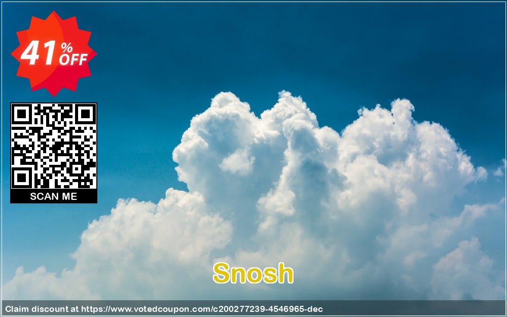 Snosh Coupon, discount Snosh Formidable promotions code 2023. Promotion: Staggering offer code of Snosh 2023