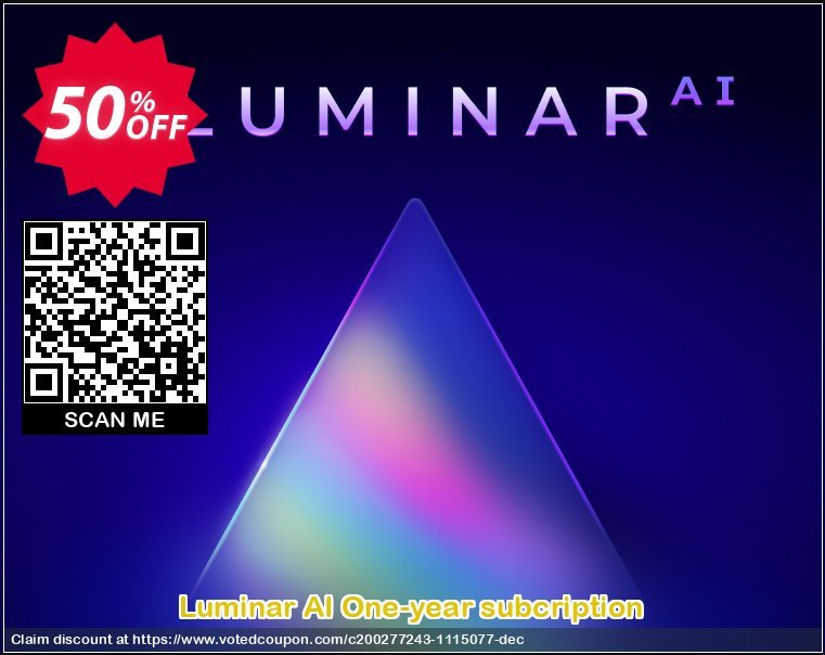 Luminar AI One-year subcription Coupon, discount 40% OFF Luminar AI One-year subcription, verified. Promotion: Imposing discount code of Luminar AI One-year subcription, tested & approved