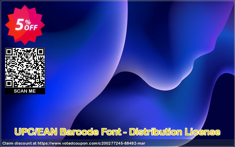 UPC/EAN Barcode Font - Distribution Plan Coupon, discount UPC/EAN Barcode Font - Distribution License Marvelous promo code 2024. Promotion: Marvelous promo code of UPC/EAN Barcode Font - Distribution License 2024