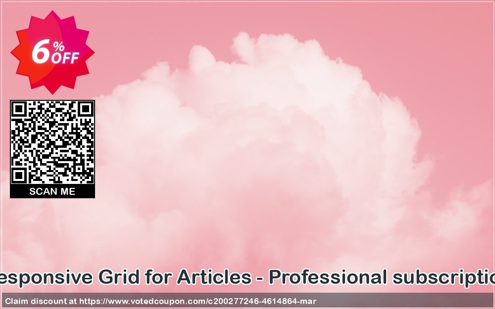 Responsive Grid for Articles - Professional subscription Coupon, discount Responsive Grid for Articles - Professional subscription Impressive deals code 2024. Promotion: Impressive deals code of Responsive Grid for Articles - Professional subscription 2024