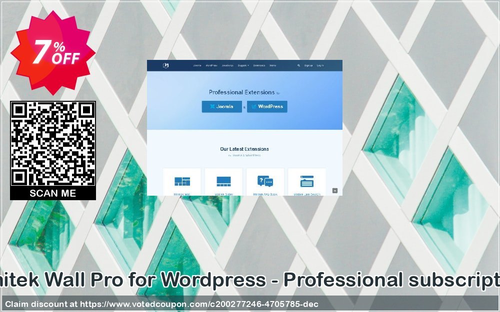 Minitek Wall Pro for Wordpress - Professional subscription