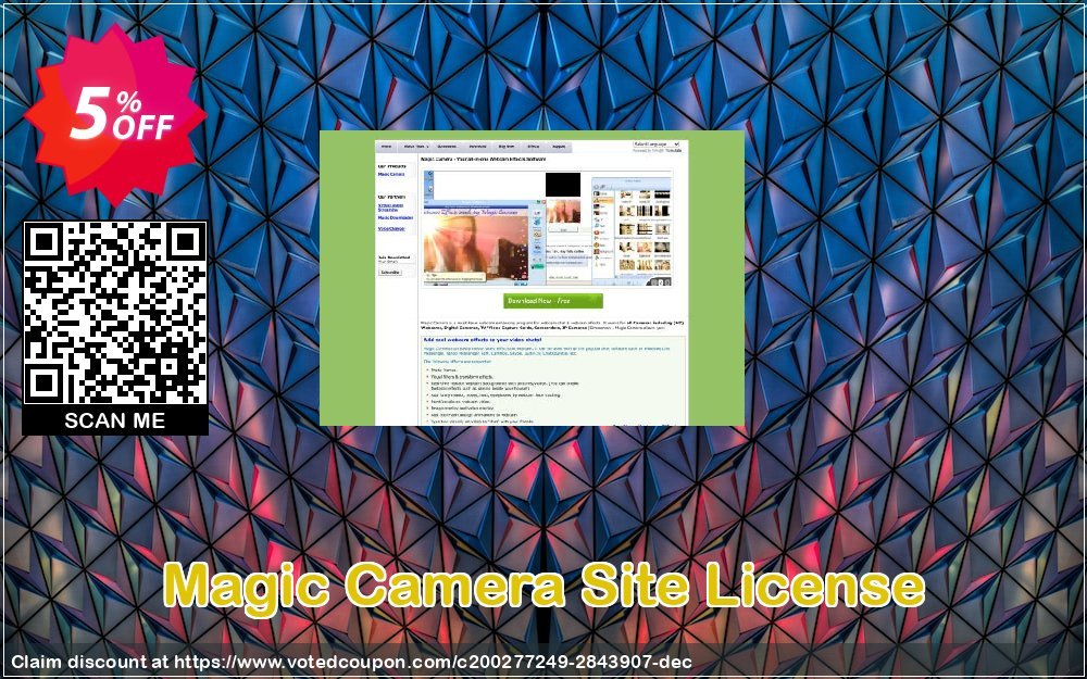 Magic Camera Site Plan Coupon, discount Magic Camera Site License Staggering offer code 2023. Promotion: Staggering offer code of Magic Camera Site License 2023