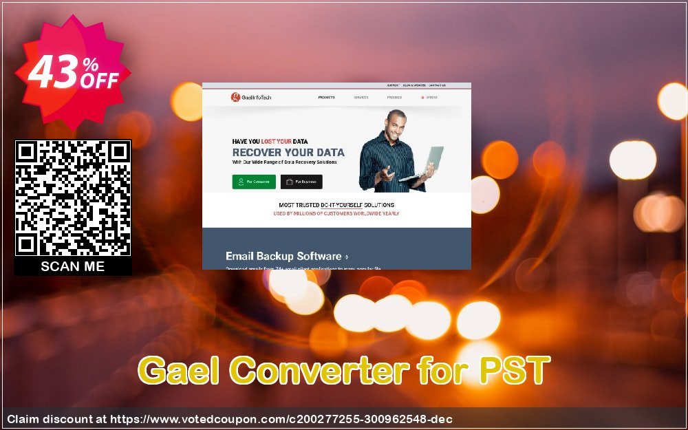 Gael Converter for PST Coupon, discount Coupon code Gael Converter for PST - Home User License. Promotion: Gael Converter for PST - Home User License offer from BitRecover