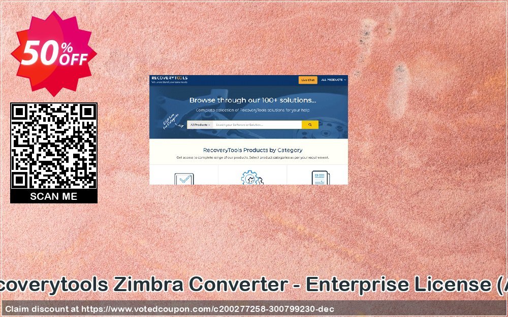 Recoverytools Zimbra Converter - Enterprise Plan, AD  Coupon, discount Coupon code Zimbra Converter - Enterprise License (AD). Promotion: Zimbra Converter - Enterprise License (AD) offer from Recoverytools
