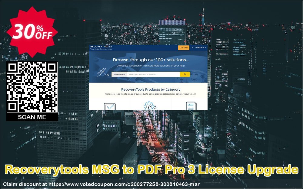 Recoverytools MSG to PDF Pro 3 Plan Upgrade Coupon, discount Coupon code MSG to PDF Pro 3 License Upgrade. Promotion: MSG to PDF Pro 3 License Upgrade offer from Recoverytools