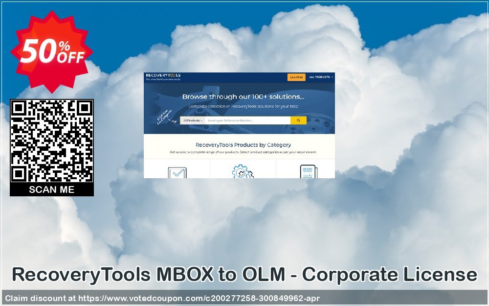 RecoveryTools MBOX to OLM - Corporate Plan Coupon Code Apr 2024, 50% OFF - VotedCoupon