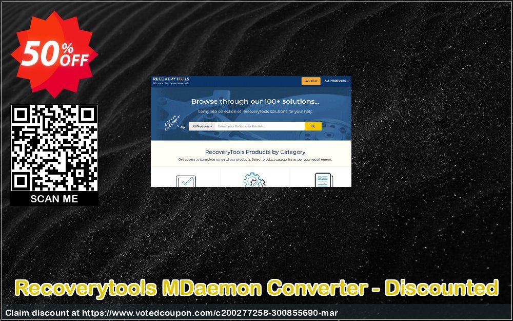 Recoverytools MDaemon Converter - Discounted Coupon, discount Coupon code MDaemon Converter - Discounted. Promotion: MDaemon Converter - Discounted offer from Recoverytools