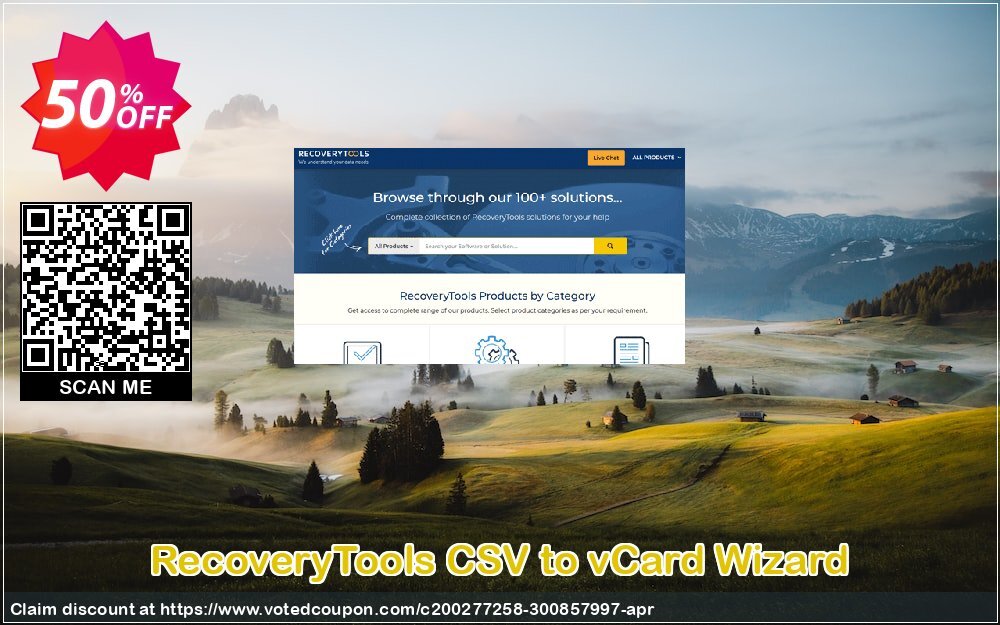 RecoveryTools CSV to vCard Wizard Coupon, discount Coupon code RecoveryTools CSV to vCard Wizard - Personal License. Promotion: RecoveryTools CSV to vCard Wizard - Personal License offer from Recoverytools