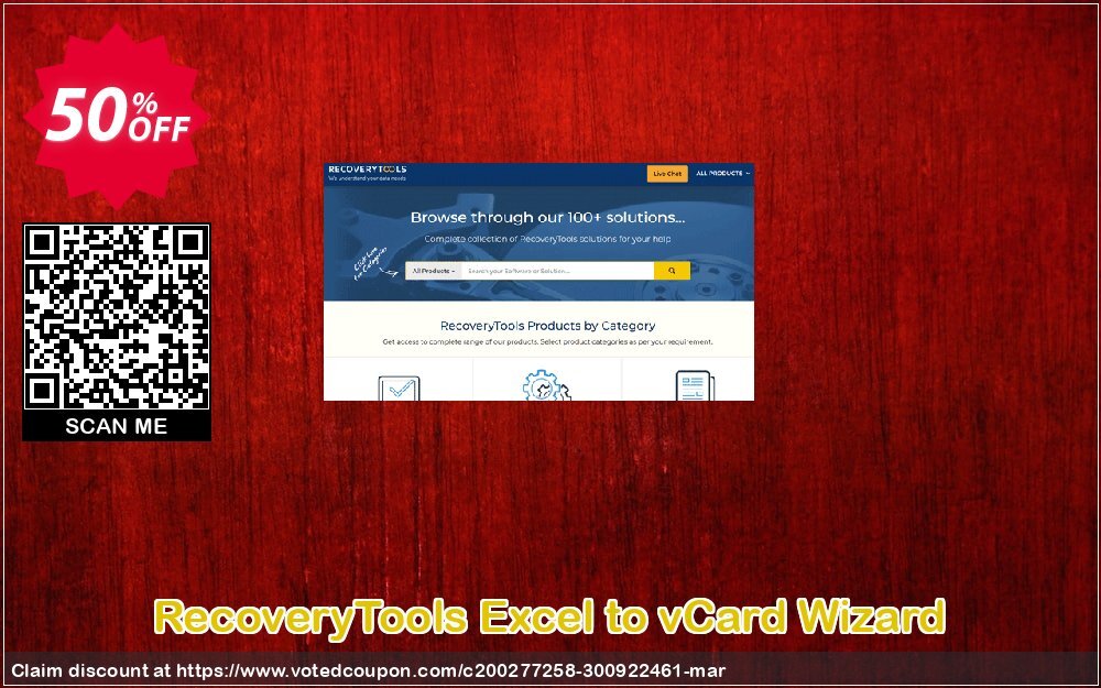 RecoveryTools Excel to vCard Wizard Coupon Code Apr 2024, 50% OFF - VotedCoupon