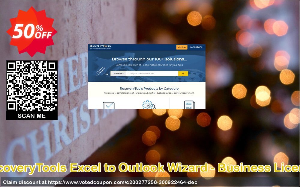 RecoveryTools Excel to Outlook Wizard - Business Plan Coupon, discount Coupon code RecoveryTools Excel to Outlook Wizard - Business License. Promotion: RecoveryTools Excel to Outlook Wizard - Business License offer from Recoverytools