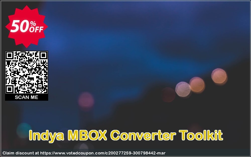 Indya MBOX Converter Toolkit Coupon, discount Coupon code Indya MBOX Converter Toolkit - Personal License. Promotion: Indya MBOX Converter Toolkit - Personal License offer from BitRecover