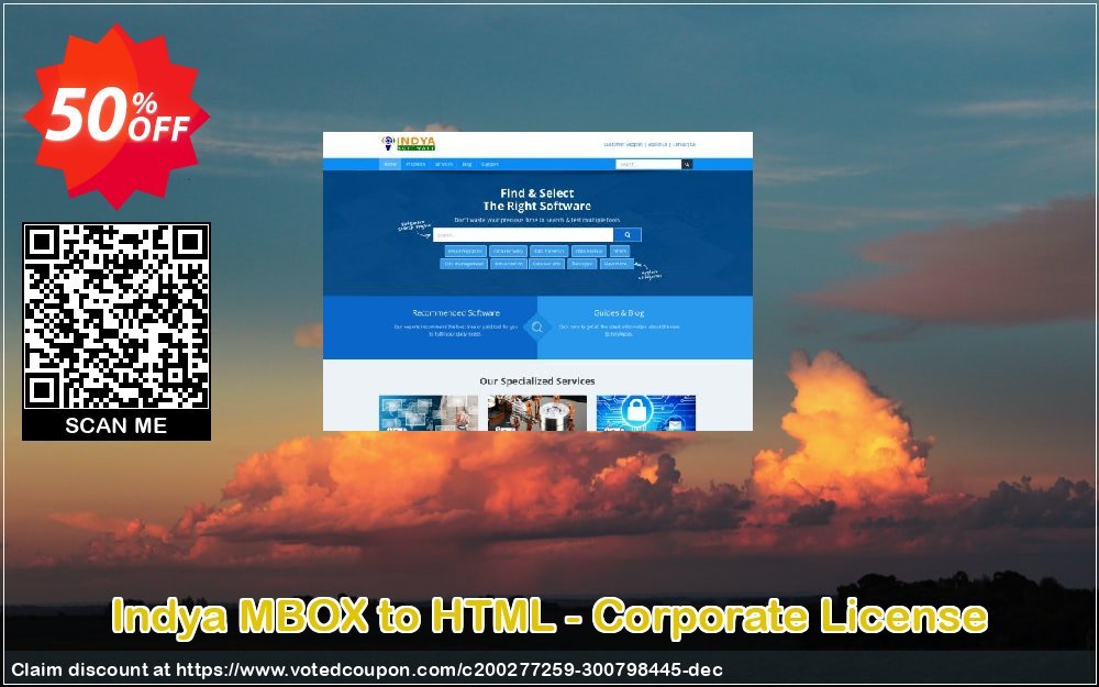 Indya MBOX to HTML - Corporate Plan Coupon, discount Coupon code Indya MBOX to HTML - Corporate License. Promotion: Indya MBOX to HTML - Corporate License offer from BitRecover