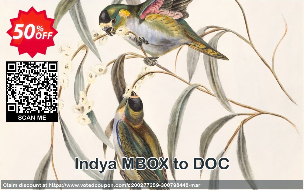 Indya MBOX to DOC Coupon, discount Coupon code Indya MBOX to DOC - Personal License. Promotion: Indya MBOX to DOC - Personal License offer from BitRecover