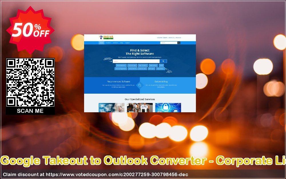 Indya Google Takeout to Outlook Converter - Corporate Plan Coupon Code May 2024, 50% OFF - VotedCoupon