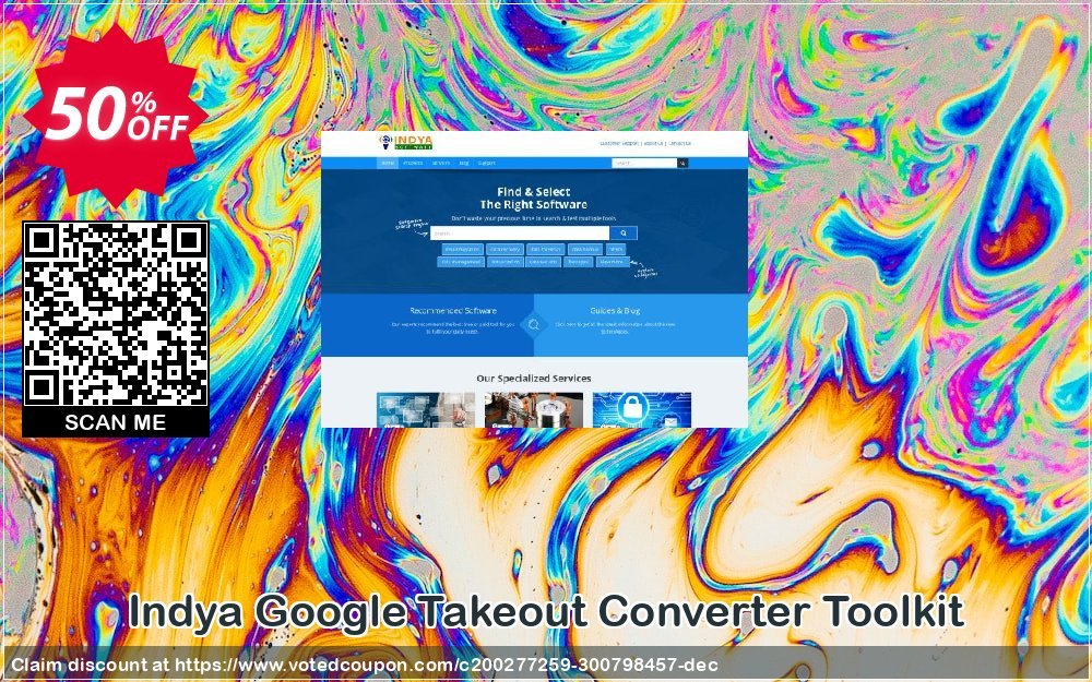 Indya Google Takeout Converter Toolkit Coupon, discount Coupon code Indya Google Takeout Converter Toolkit - Personal License. Promotion: Indya Google Takeout Converter Toolkit - Personal License offer from BitRecover