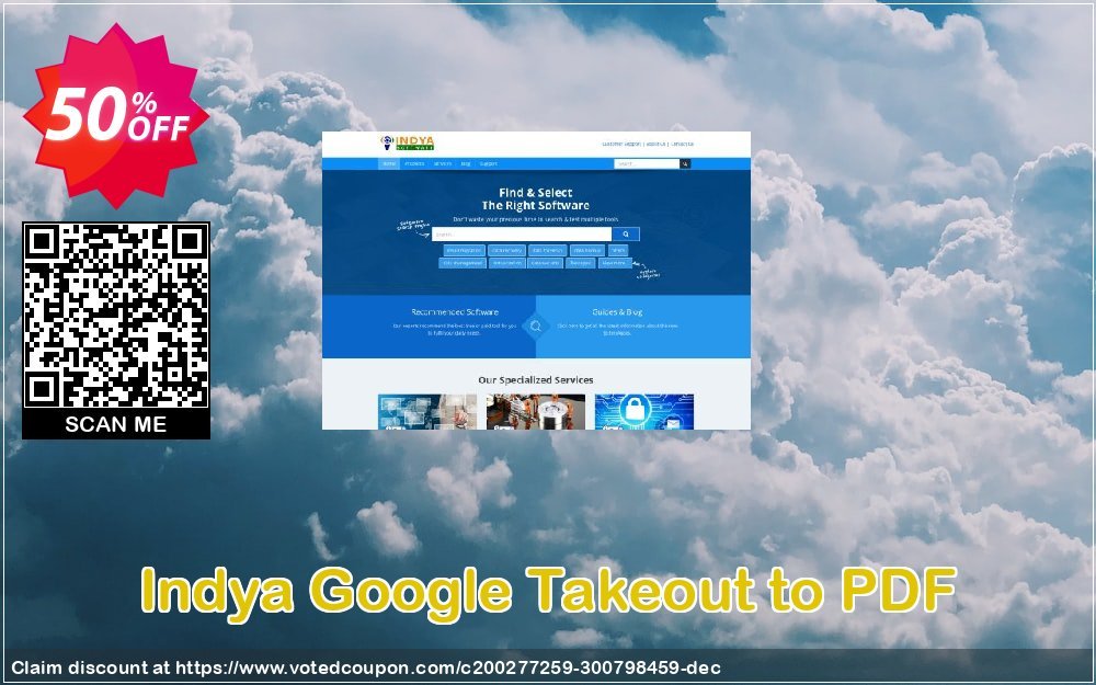 Indya Google Takeout to PDF Coupon, discount Coupon code Indya Google Takeout to PDF - Personal License. Promotion: Indya Google Takeout to PDF - Personal License offer from BitRecover